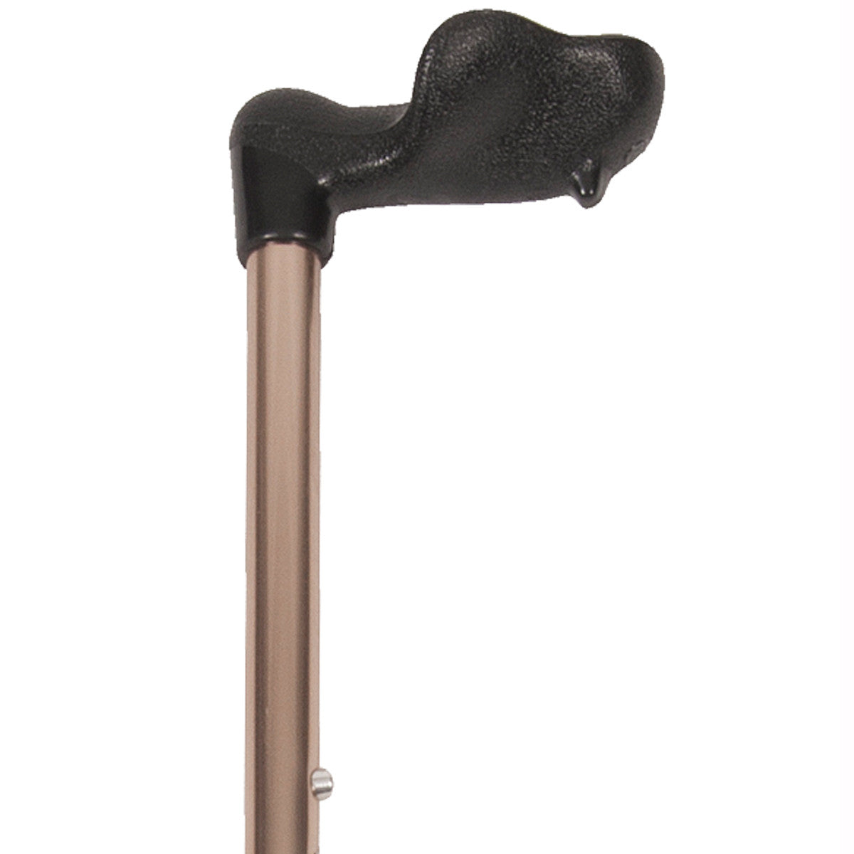 CANE WITH PALM HANDLE (RIGHT) - BLACK - Jackson Medical Supply
